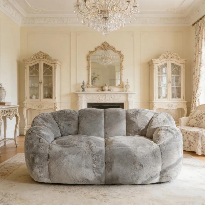 Compressed Plush Bean Bag Chair for Living Room Bedroom Balcony