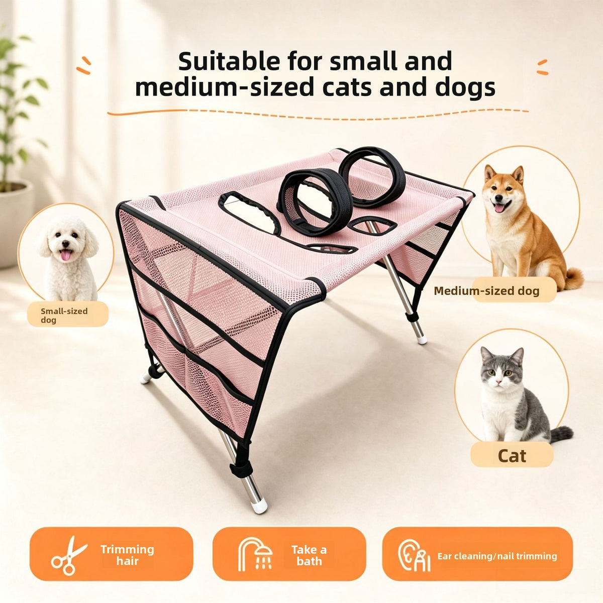 Adjustable Pet Grooming and Bathing Table