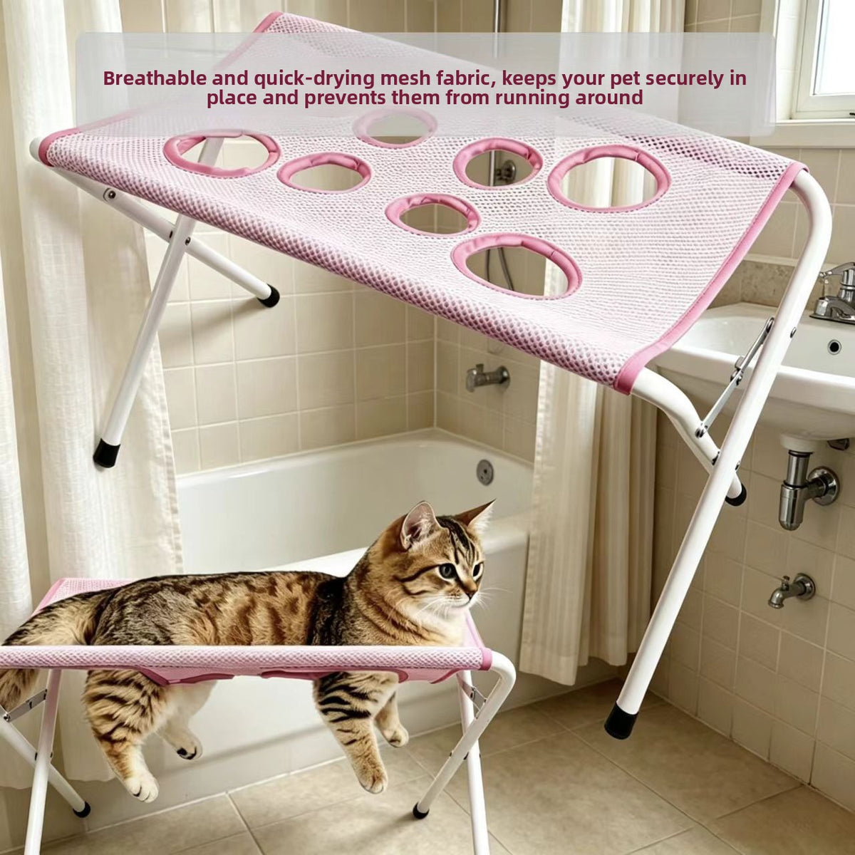Pet Grooming and Bathing Stand with Limb Support