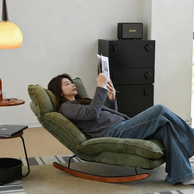 Dual-Purpose Rocking Chair for Sitting and Sleeping