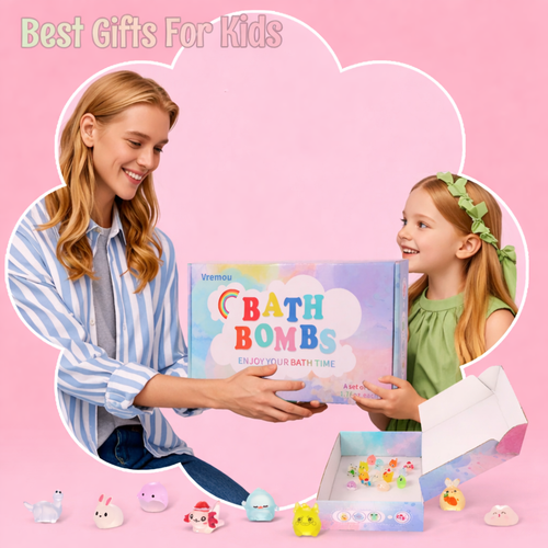 Childrens Surprise Bath Salt Balls with Hidden Toys